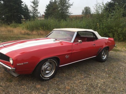 solid 1969 Chevrolet Camaro SS 4 speed convertible for sale