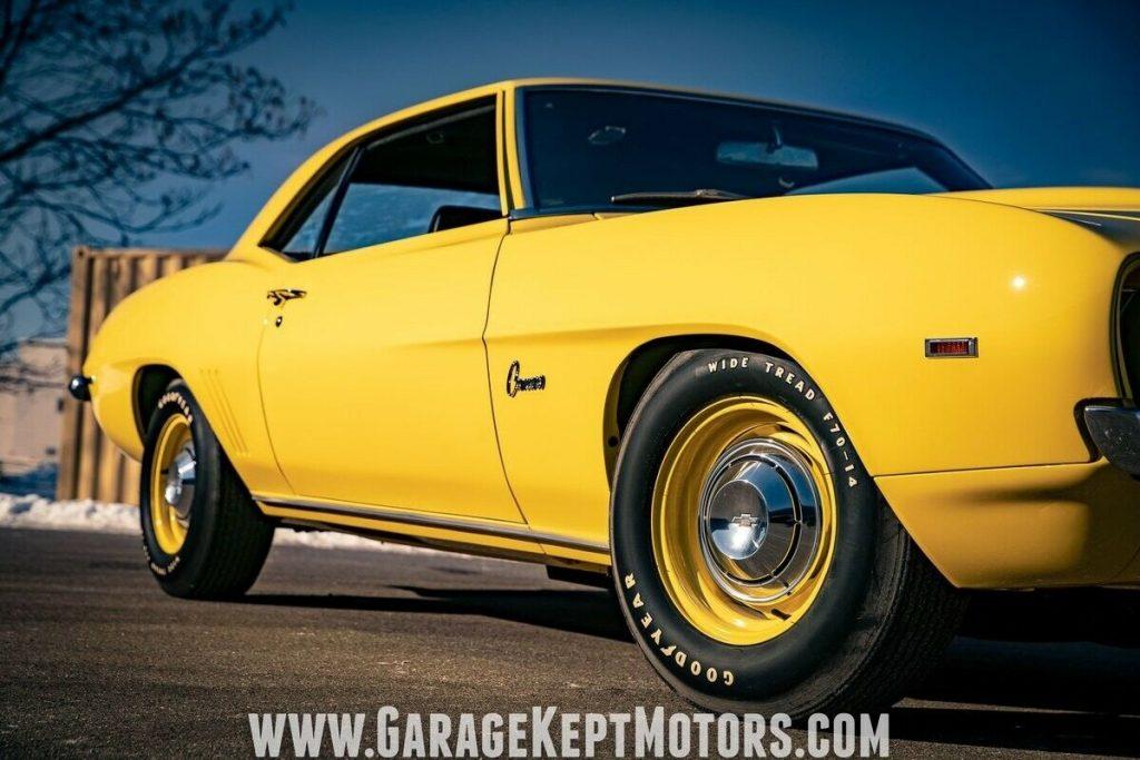 1969 Chevrolet COPO Camaro Daytona Yellow Coupe 427 V8 66 Miles
