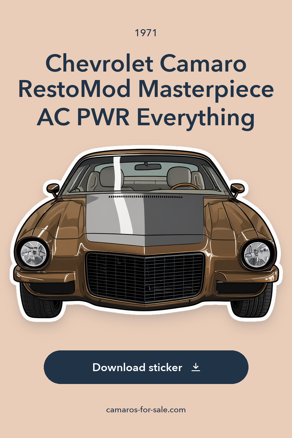 1971 Chevrolet Camaro RestoMod Masterpiece AC PWR Everything sticker preview