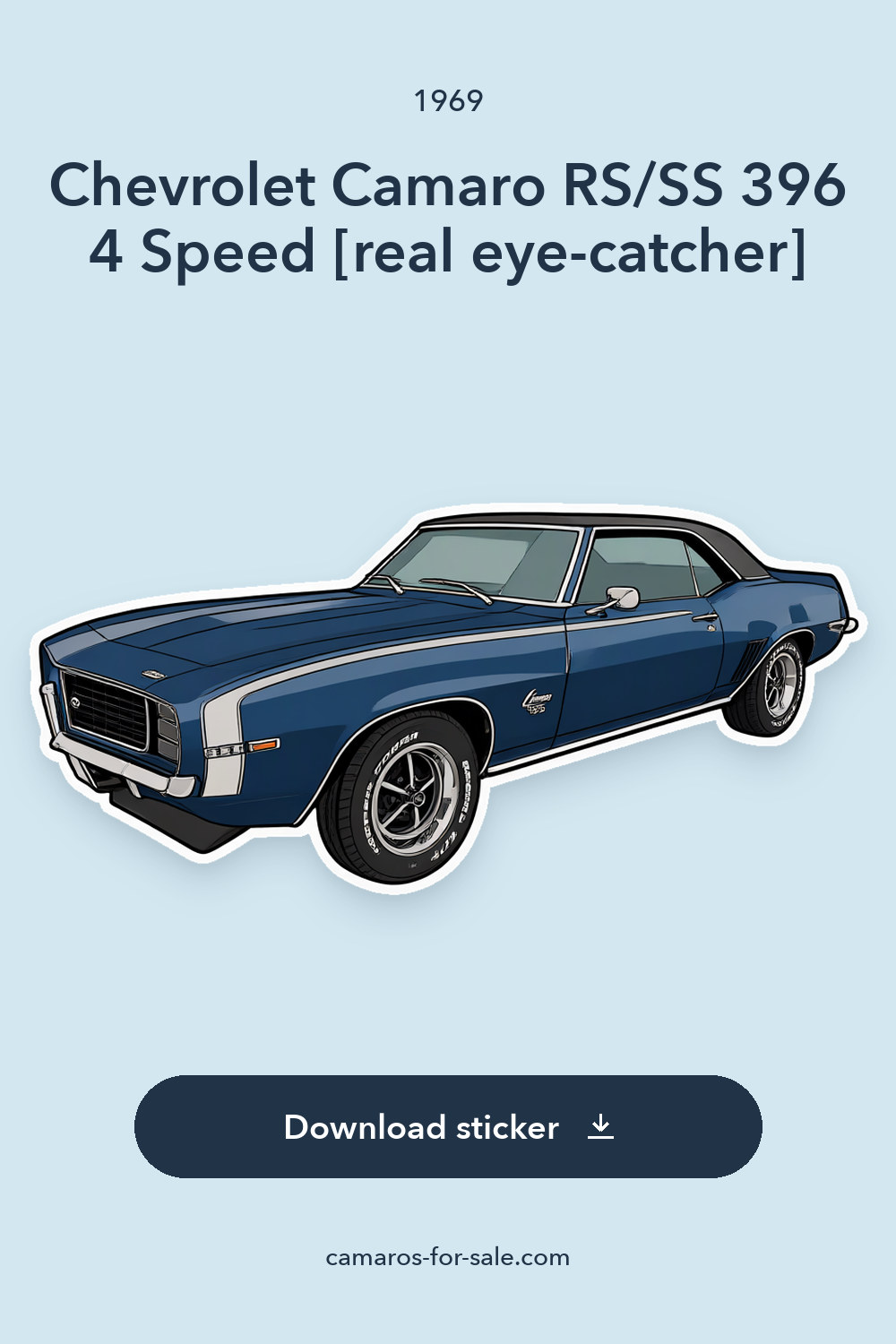 1969 Chevrolet Camaro RS/SS 396 4 Speed [real eye-catcher] sticker preview