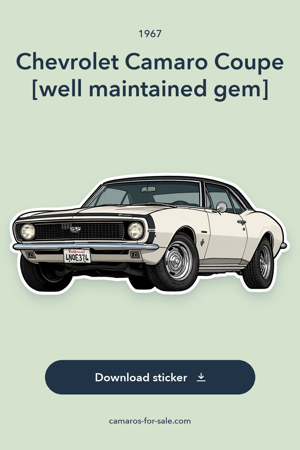 1967 Chevrolet Camaro Coupe [well maintained gem] sticker preview
