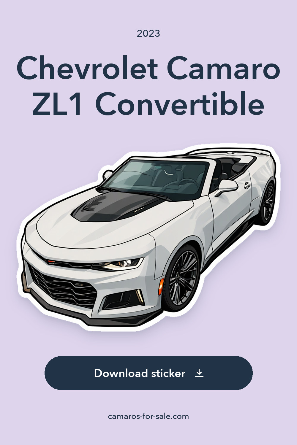 2023 Chevrolet Camaro ZL1 Convertible sticker preview