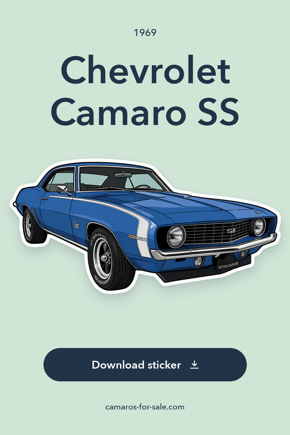 1969 Chevrolet Camaro SS sticker preview