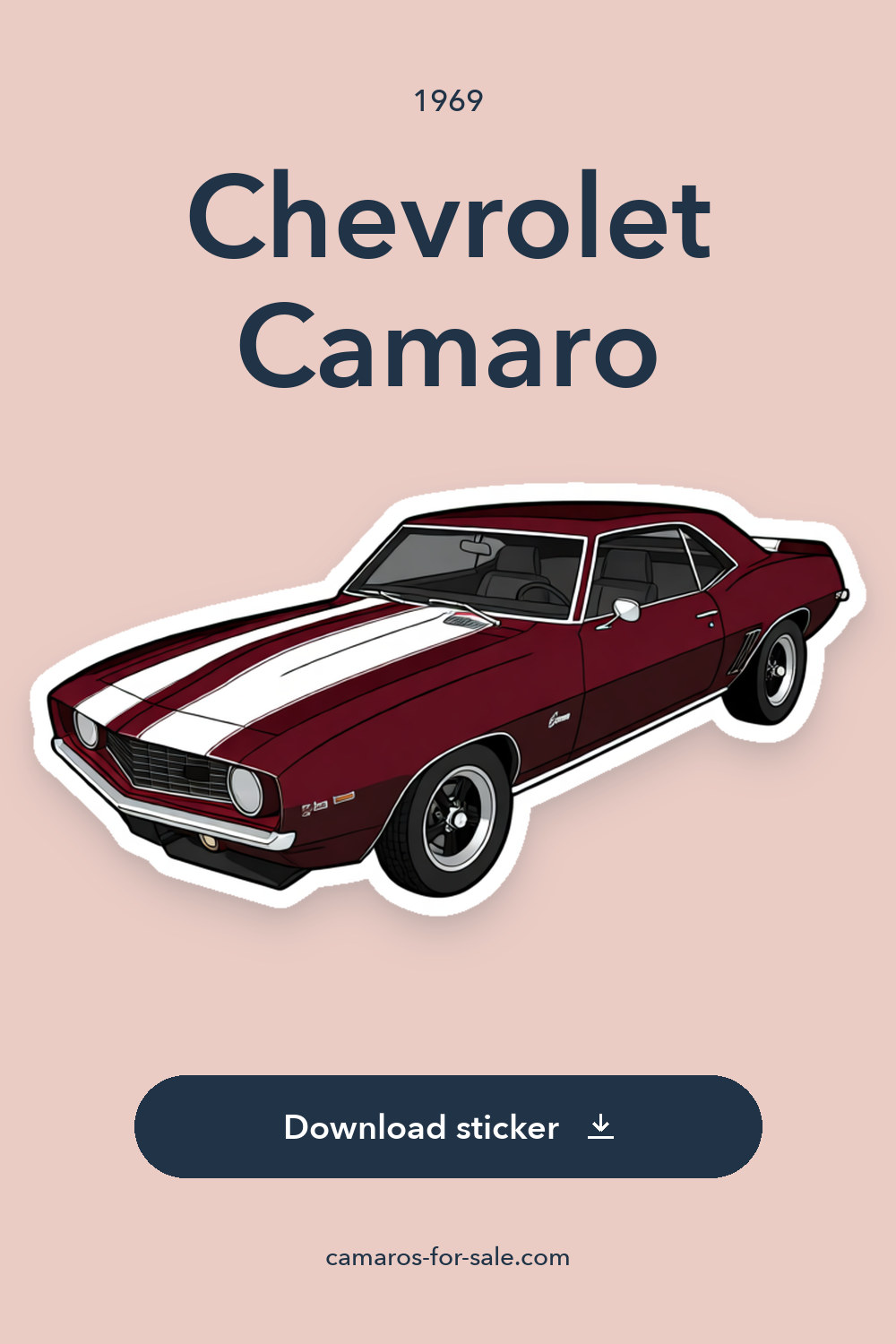 1969 Chevrolet Camaro sticker preview