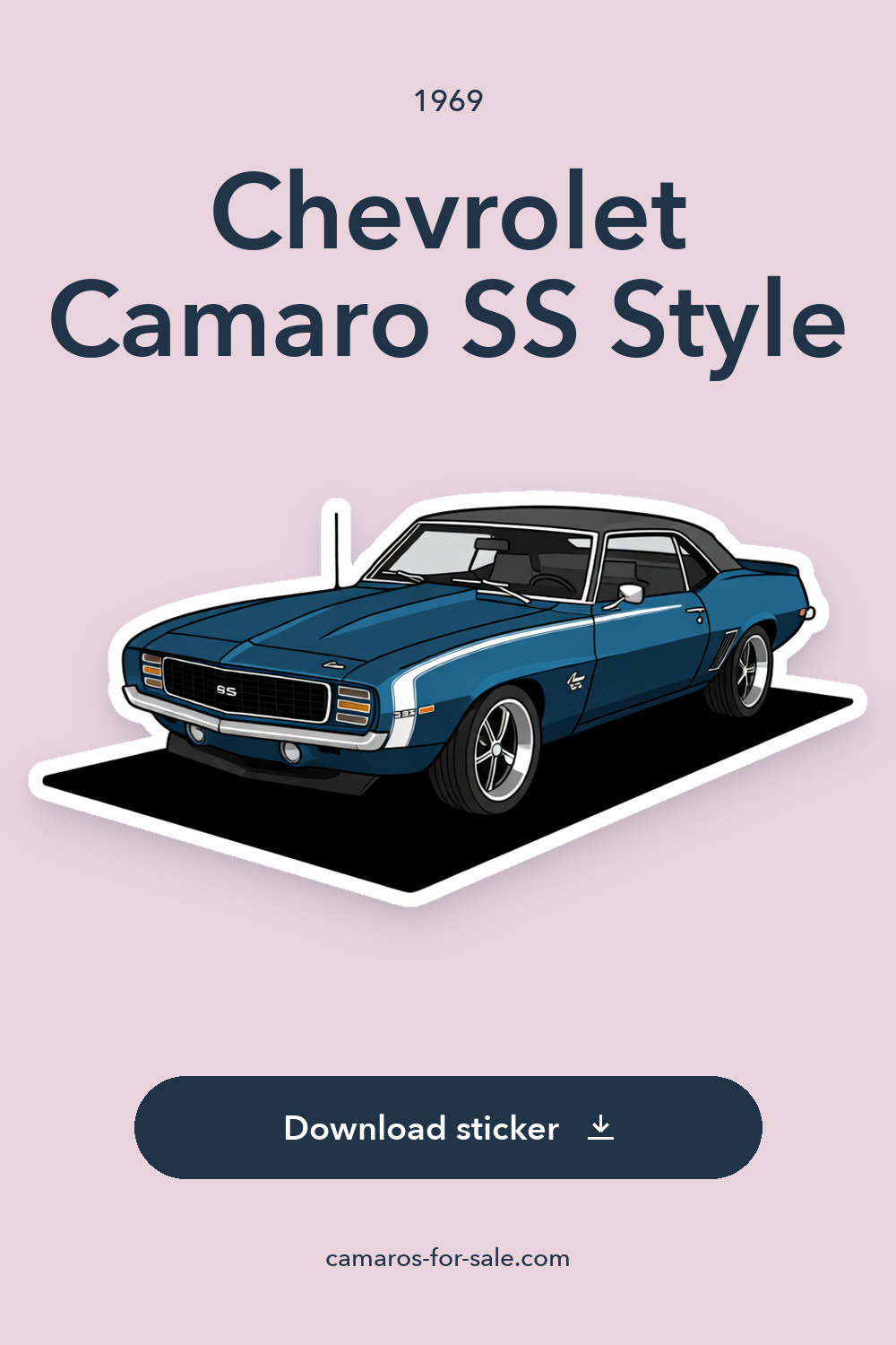 1969 Chevrolet Camaro SS Style sticker preview
