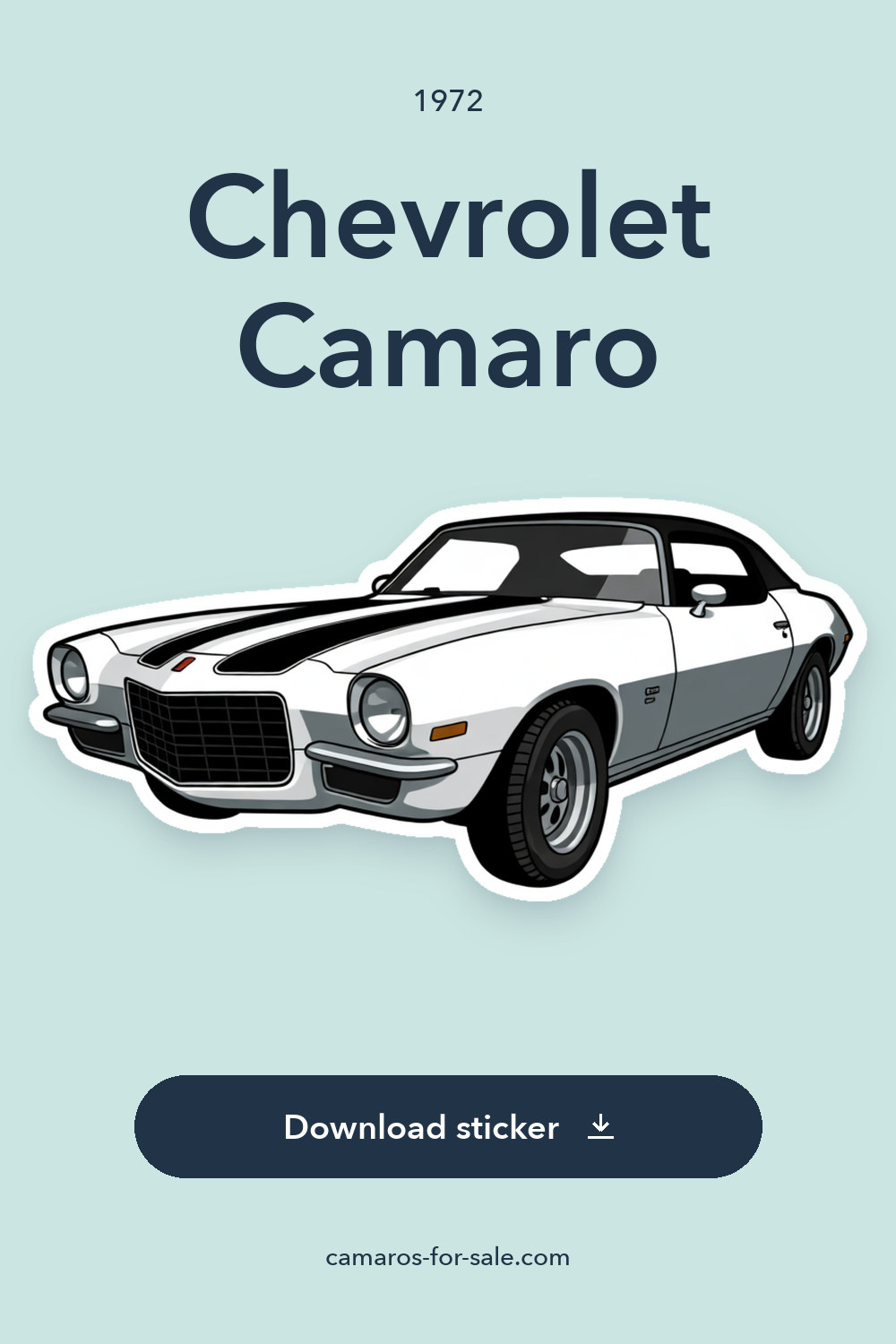 1972 Chevrolet Camaro sticker preview